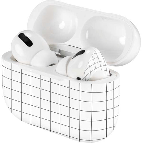 White Grid Apple AirPods Pro Skin